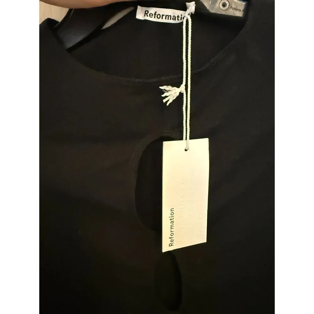 Reformation Vernon Top NWT XS Black Longsleeve
